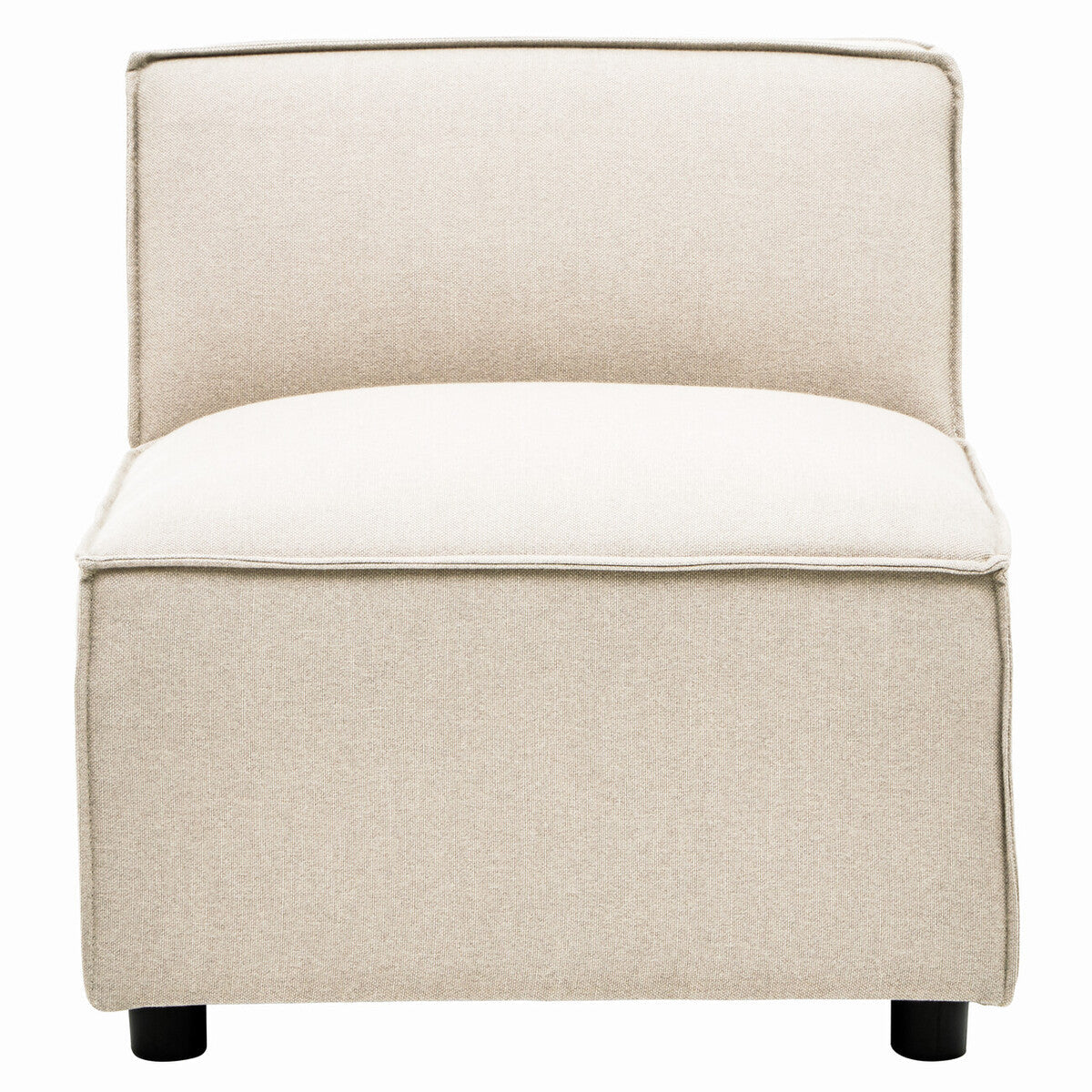 Toulouse Cream Fabric Armless Modular Sofa