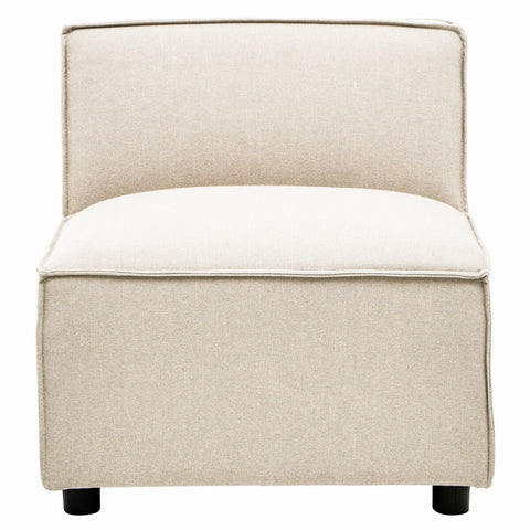 Toulouse Cream Fabric Armless Modular Sofa