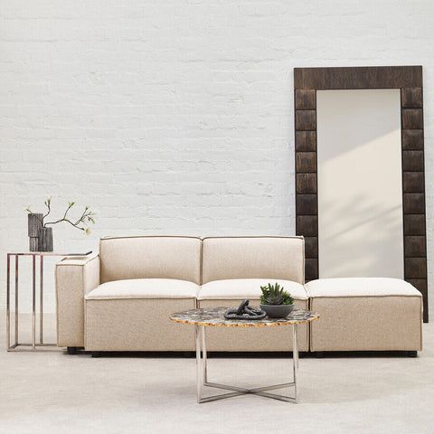Toulouse Cream Fabric Armless Modular Sofa