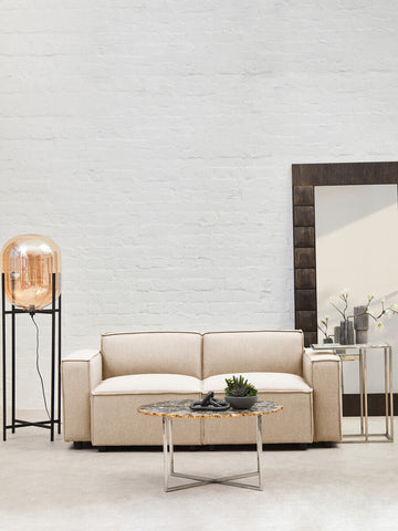 Toulouse Cream Fabric Armless Modular Sofa