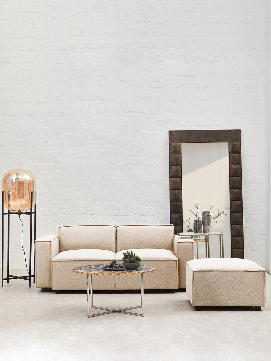 Toulouse Cream Fabric Armless Modular Sofa