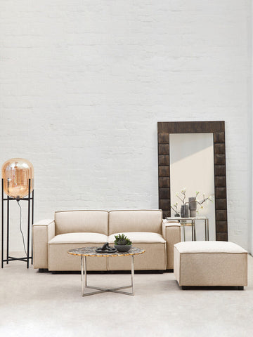 Toulouse Cream Fabric Armless Modular Sofa
