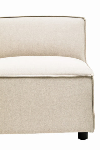 Toulouse Cream Fabric Armless Modular Sofa