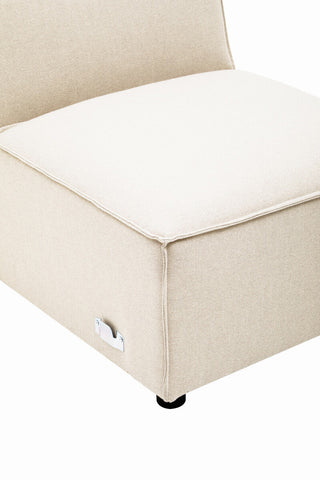 Toulouse Cream Fabric Armless Modular Sofa