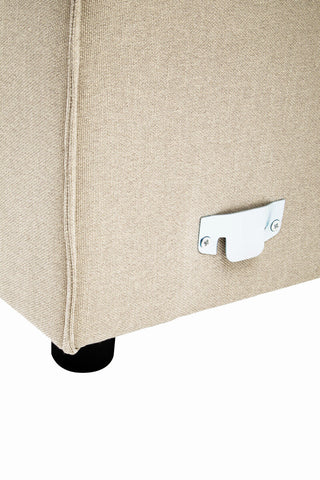 Toulouse Cream Fabric Armless Modular Sofa