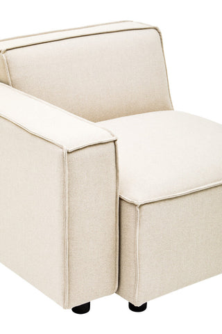 Toulouse Cream Fabric Left Arm Modular Sofa
