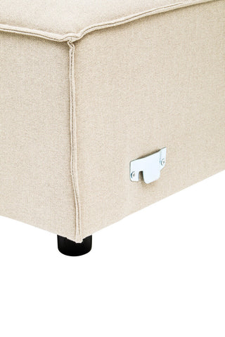 Toulouse Cream Fabric Left Arm Modular Sofa