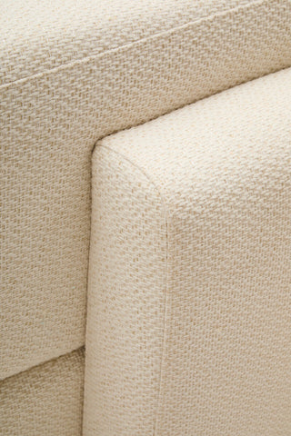 Ozzano Cream Linen Fabric 3 Seater Sofa
