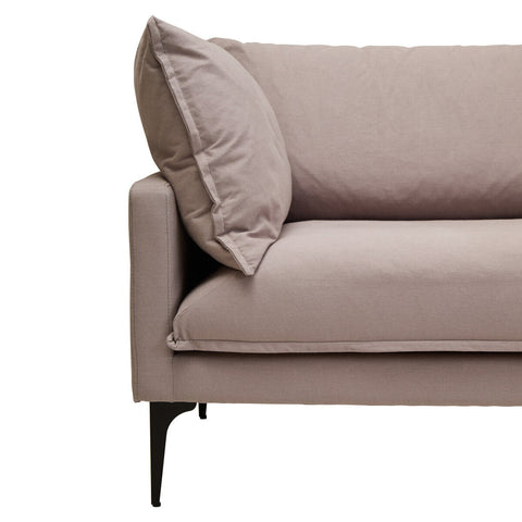 Troyes Grey Three Seat Right Chaise Sofa