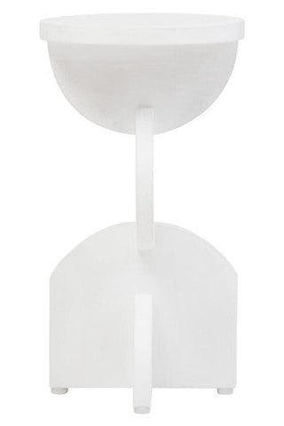 Walsa Whitewash Mango Wood Abstract Side Table