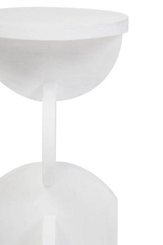 Walsa Whitewash Mango Wood Abstract Side Table