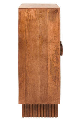 Sangar Two Door Mango Wood Carved Cabinet