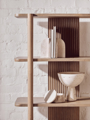 Torello Five Tier Grey Mango Wood Shelf Unit