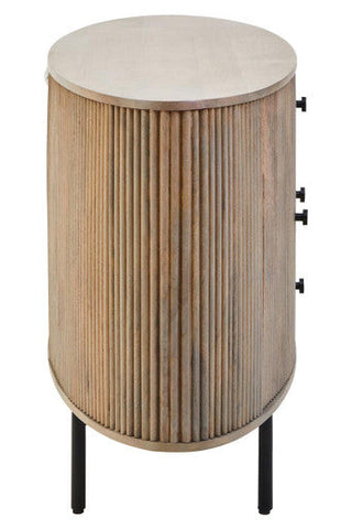 Torello Three Drawer Grey Mango Wood Sideboard