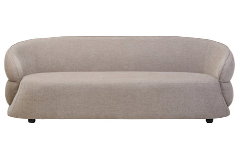 Daphne Curve Chenille Effect Taupe Three Seater Sofa