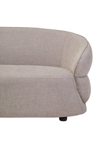 Daphne Curve Chenille Effect Taupe Three Seater Sofa