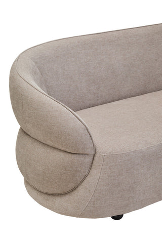 Daphne Curve Chenille Effect Taupe Three Seater Sofa