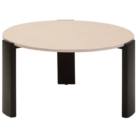 Palermo Round Cream Marble Top Large Coffee Table