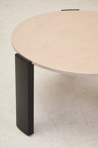 Palermo Round Cream Marble Top Large Coffee Table