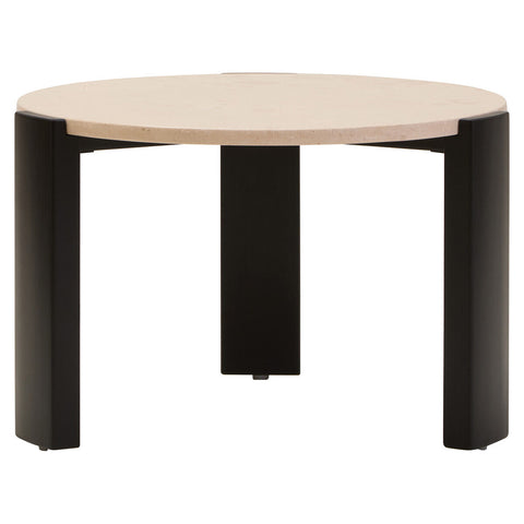 Palermo Round Cream Marble Top Small Coffee Table