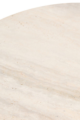 Palermo Travertine Top Round Side Table