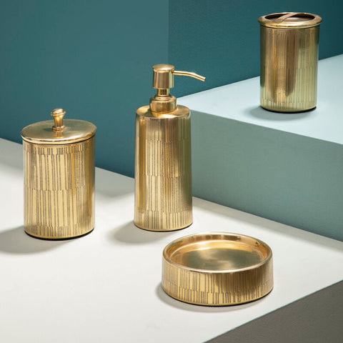 Allegra Line Effect Gold Soap Dish