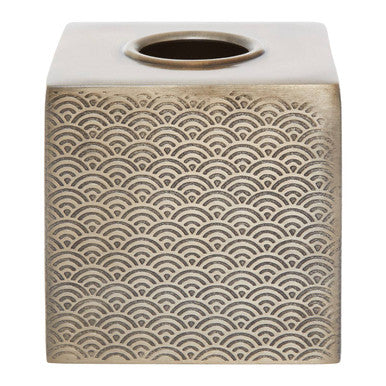 Allegra Etched Metallic Tissue Box
