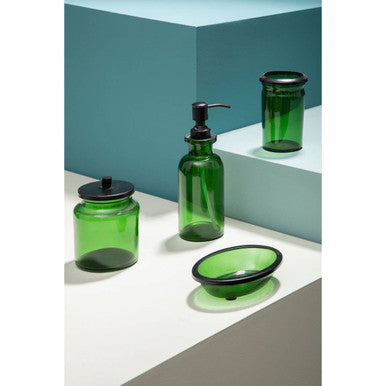 Allegra Kiara Green Glass Soap Dish