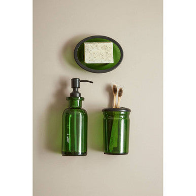 Allegra Kiara Green Glass Soap Dish