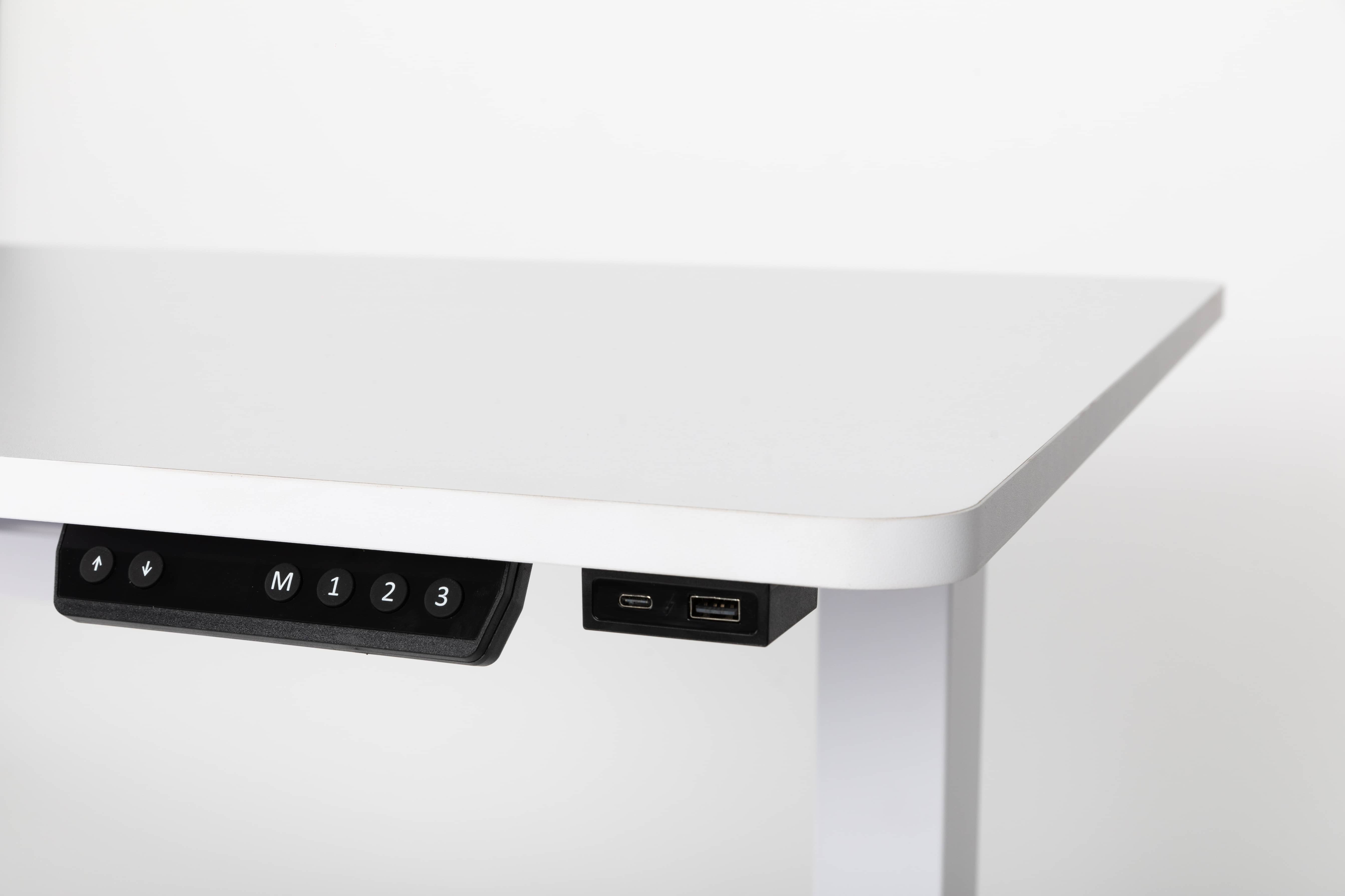 Classic Electric Height Adjustable Desk White (Wood Top) – Purus Life