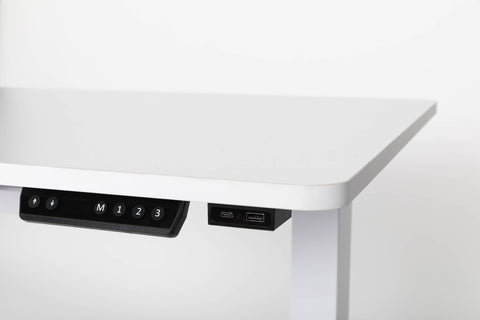 Classic Electric Height Adjustable Desk White (Wood Top) – Purus Life