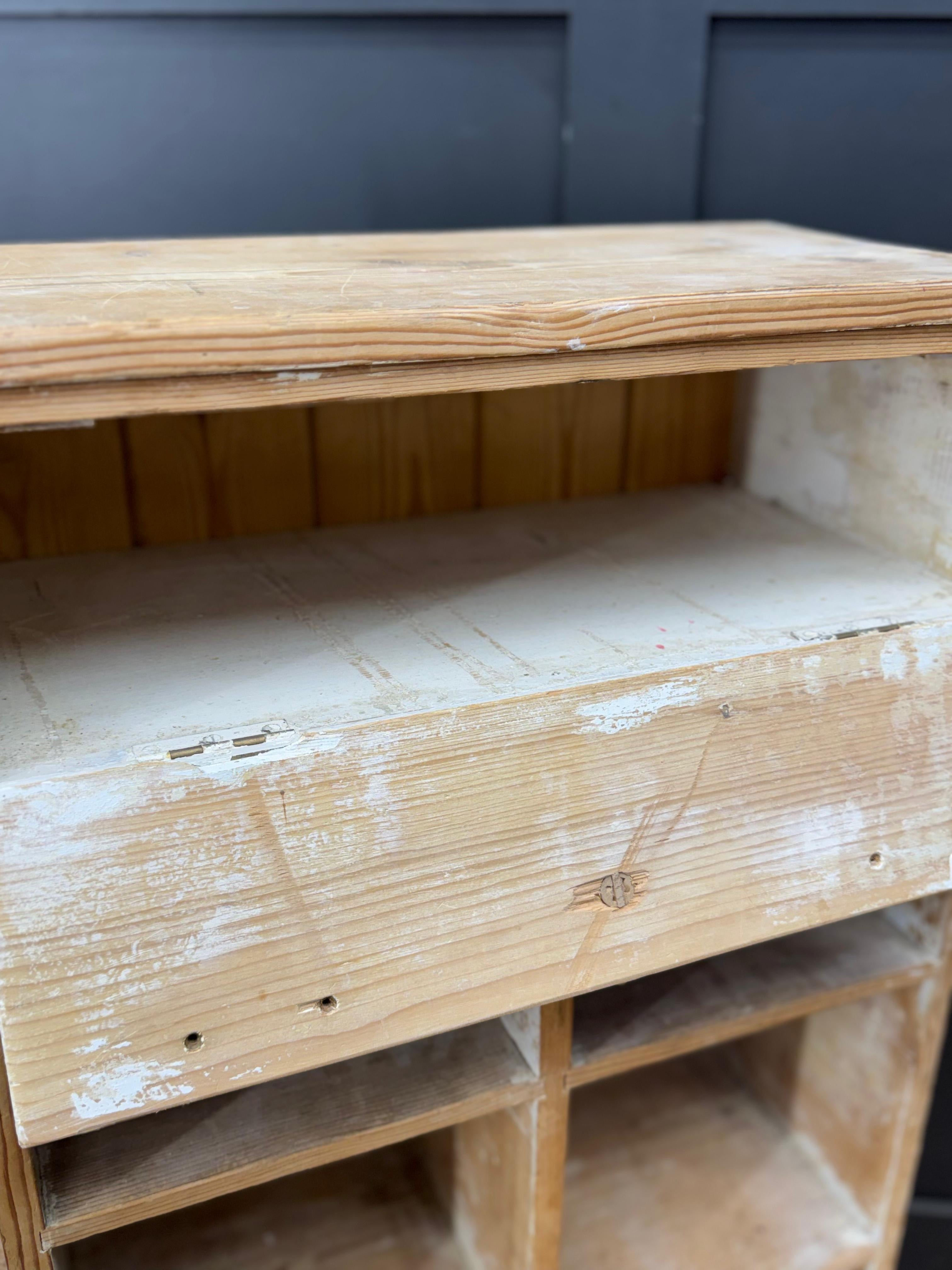 Rustic Pine Shoe Cupboard Pigeon Hole Cabinet Hall Storage Unit Drawer