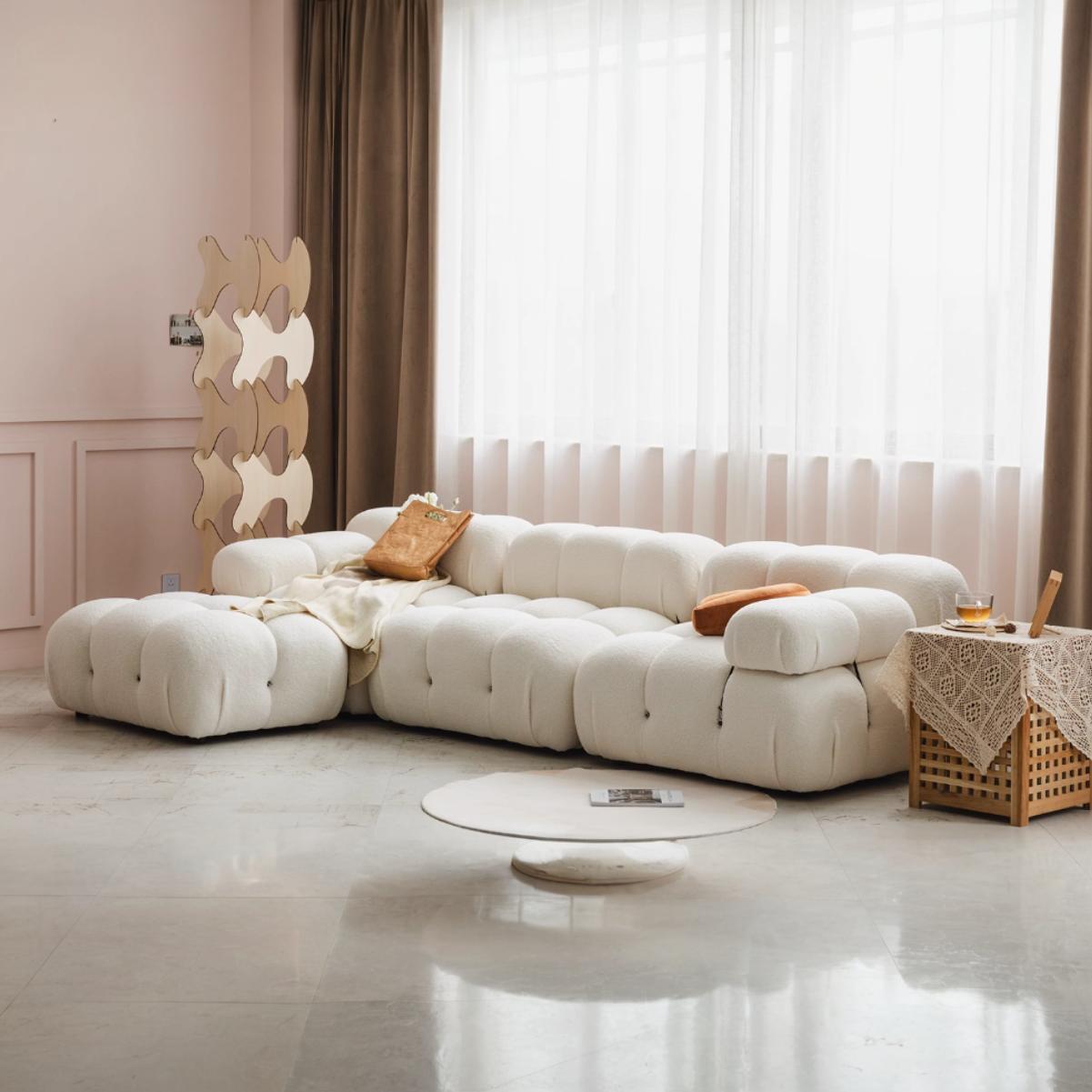 B&B Camaleonda Style Two Seater, Three Seater, Two Seater Corner Sofa, Boucle