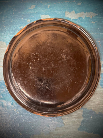Antique 19th.C Papier-Mâché Lacquered Chinese Tray Plate Bowl Mother Of Pearl B