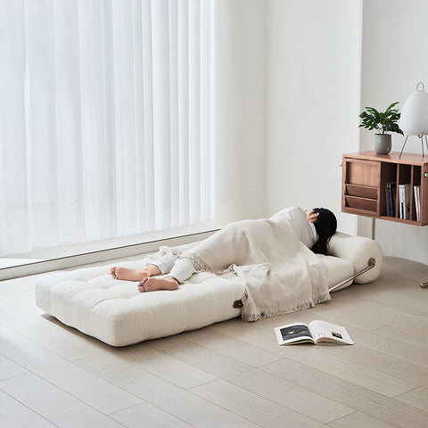 Kumar Single Seater Sofa Bed, Boucle