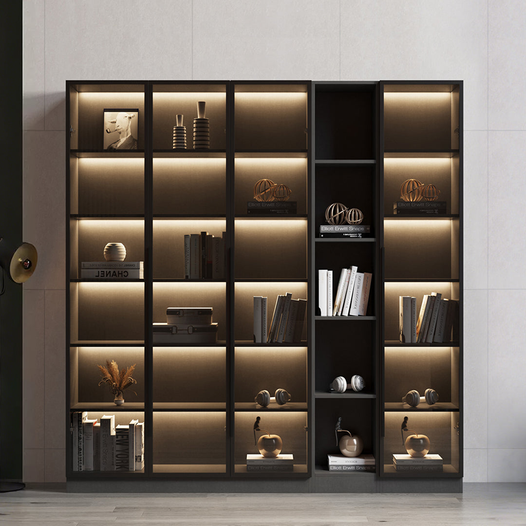 Kauffman Wine Storage With Glass Doors, Display Cabinet