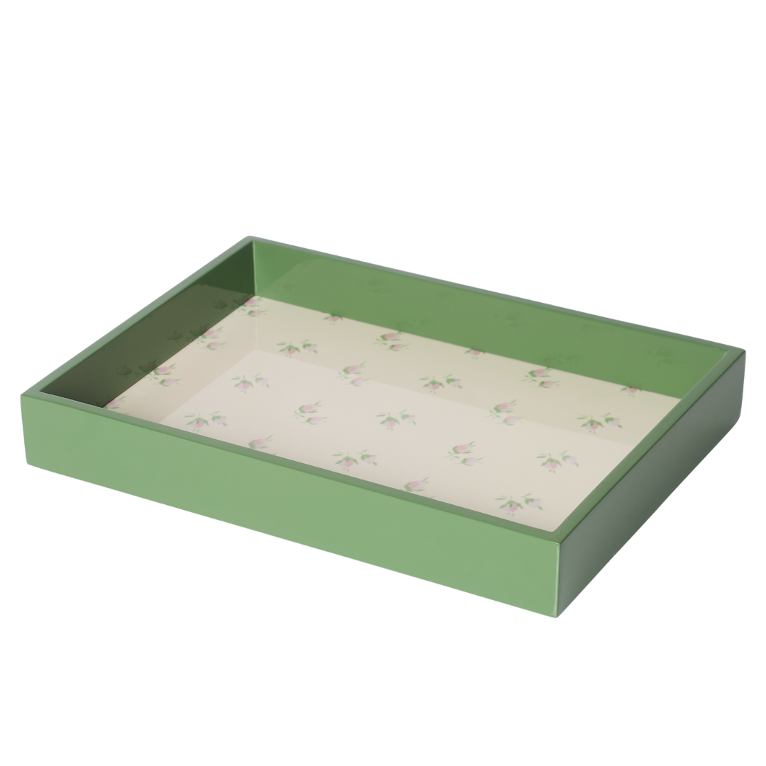 Domenica Marland x Yolke Rosebud Breakfast Tray in Apple Green