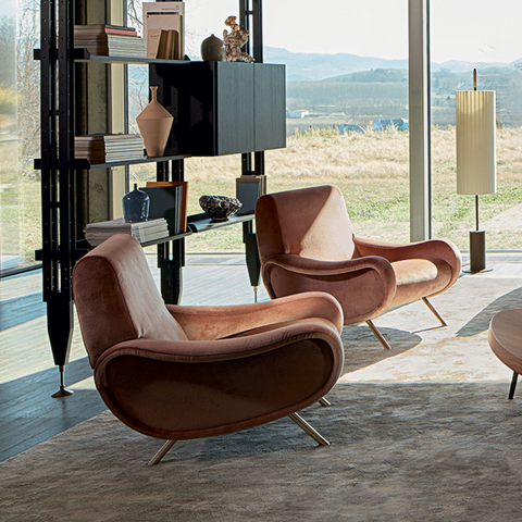 Georgios Lounge Chairs/ Armchair, Linen