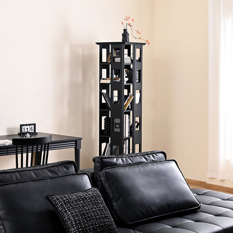 Bartholomew Rotating Bookshelf, Magazine Rack, Solid Wood