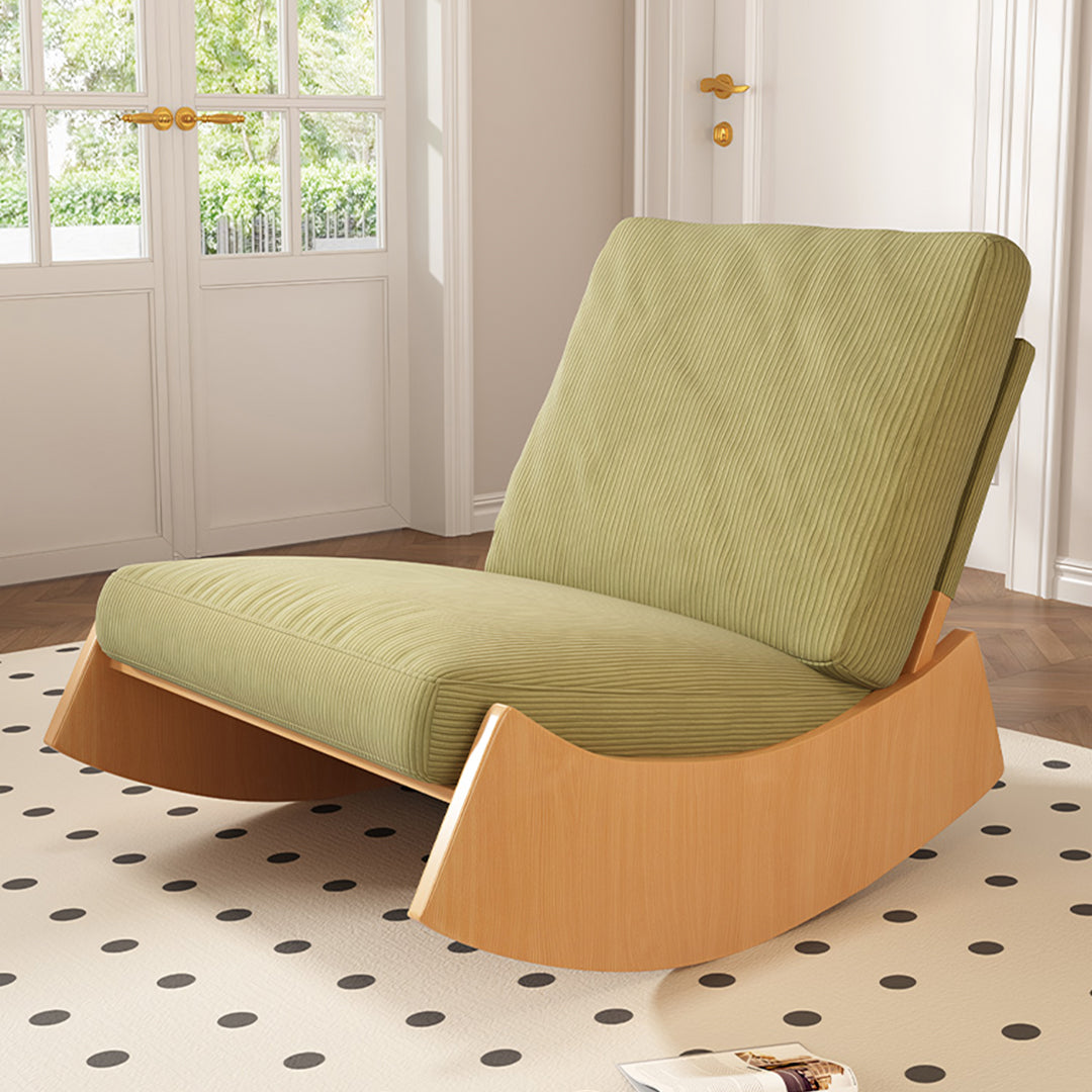 Anaya Rocking Chair, Corduroy & Wood