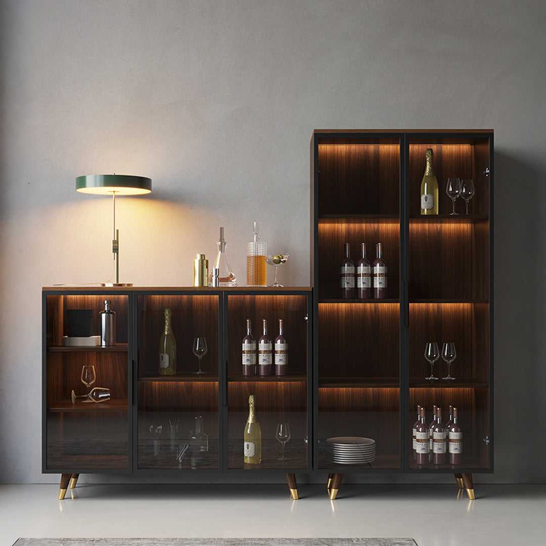 D'Ambrosio Wine Storage With Glass Doors, Cabinet