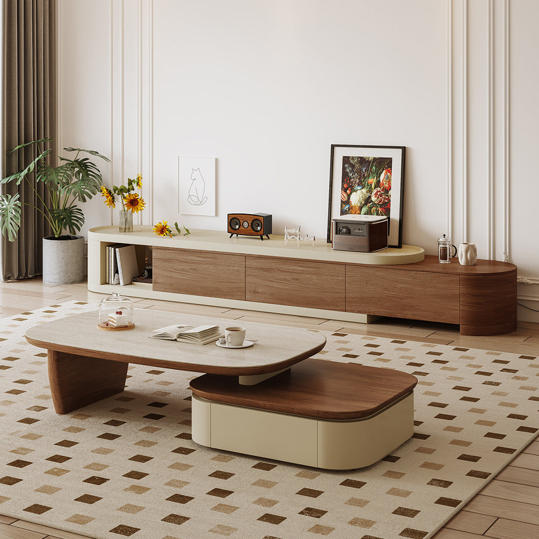 Elbaz Extendable Coffee Table Set With Storage