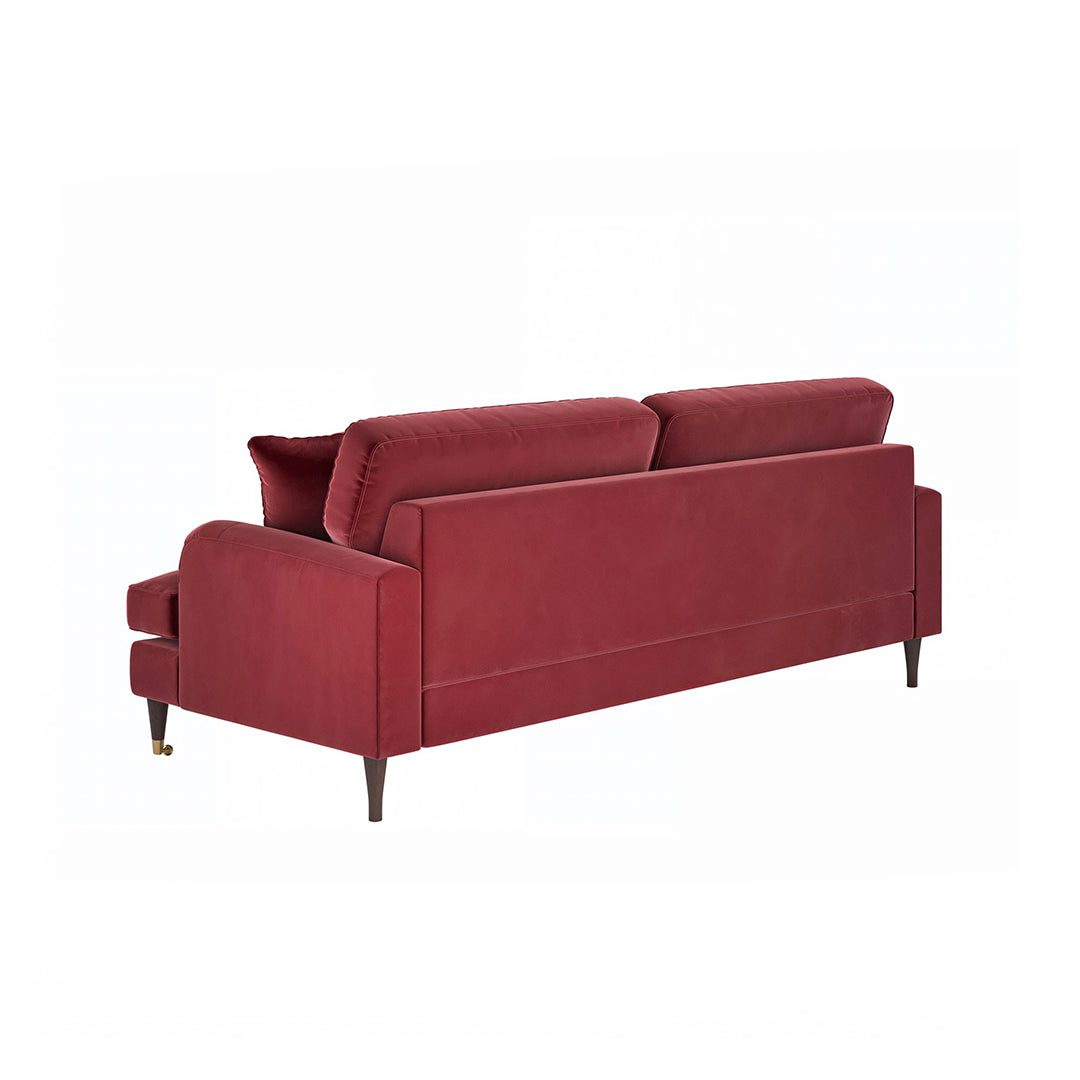 Shafique Two Seater Sofa, Loveseat, Velvet or Linen
