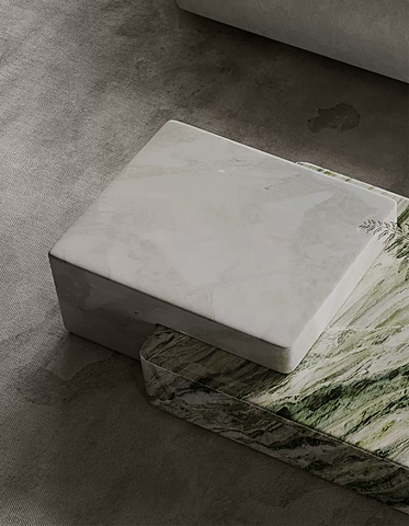 Giuli Marble Coffee Table Set, Stone
