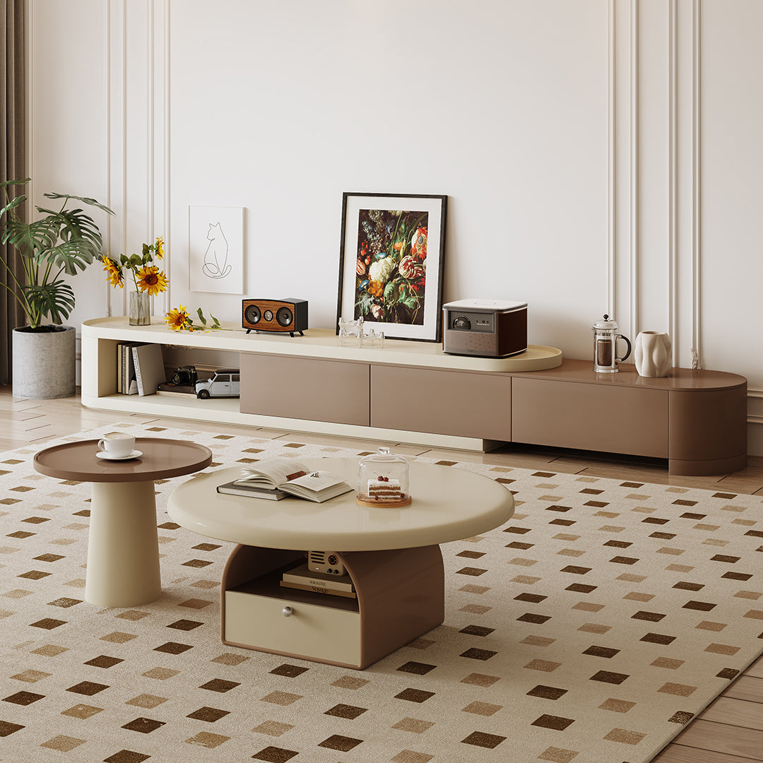 Dinh Nesting Round Coffee Table Set With Storage