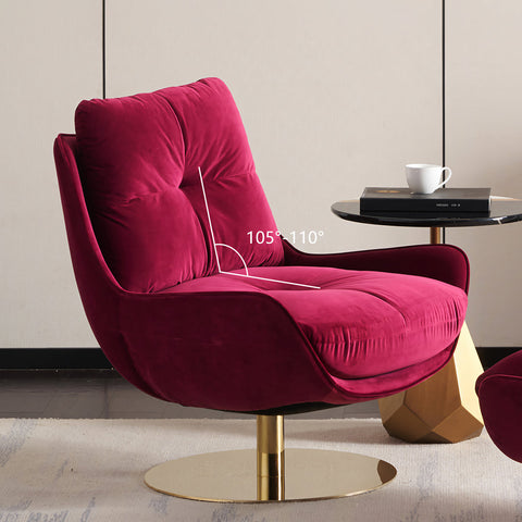 Bonnet Swivel Lounge Chair With Ottoman