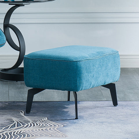 Gallo Swivel Lounge Chair With Footstool, Blue