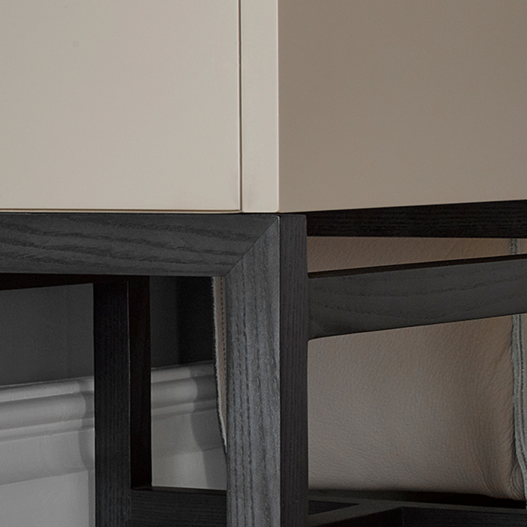 Eurydice Bedside Table, Retro Style
