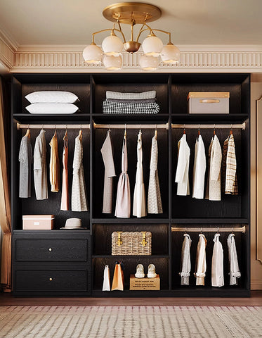 Novak Large Wardrobe, 2 Door Wardrobe, More Sizes, Black