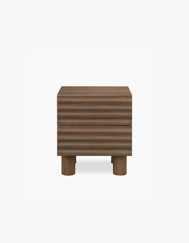 Clancy 2 Drawer Bedside Table, Wood
